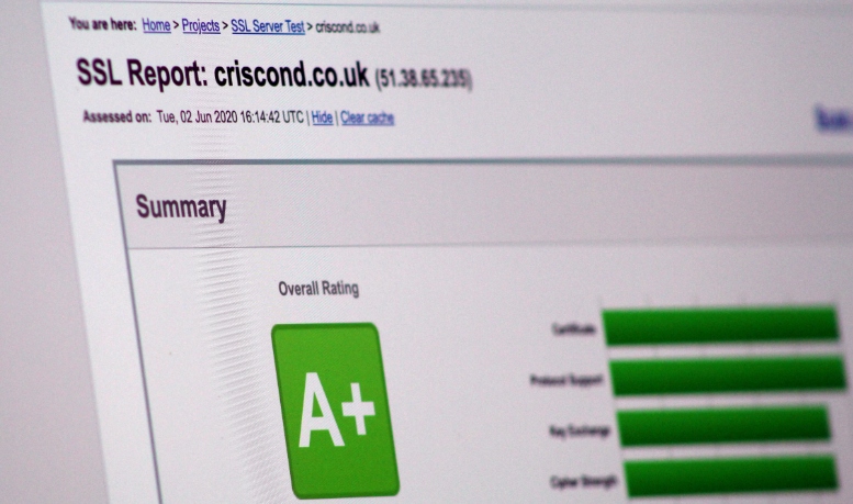 How to improve the security score of your website article of CrisCond on criscond.co.uk